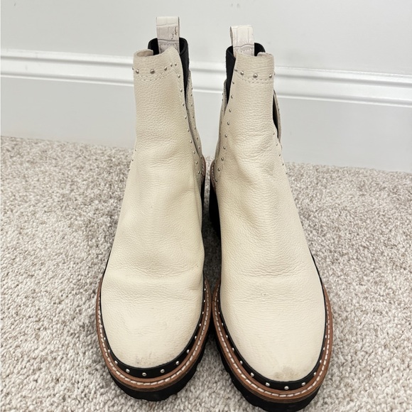 DOLCE VITA Huey H20 Studded Bootie Cream Black Chelsea Boots - Picture 4 of 8